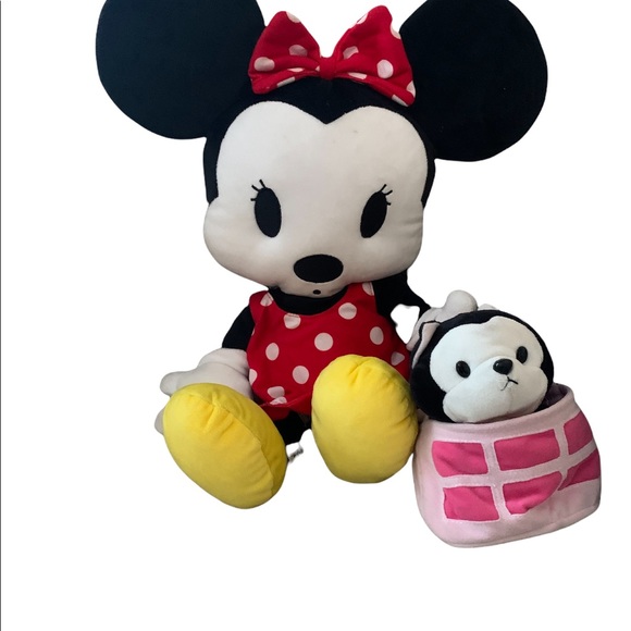 Minnie Mouse with Figaro in a basket Plush - Picture 3 of 3